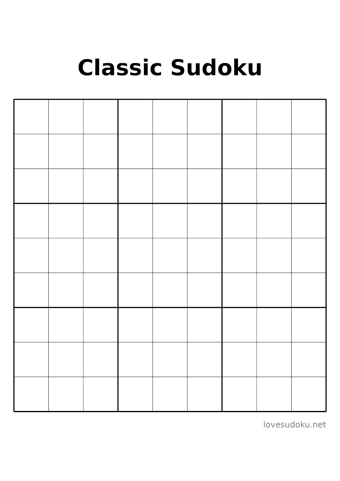 sudoku sheet